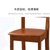 DF实木餐椅家用餐椅靠背椅DF-Y201(茶木色)第3张高清大图