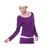 路伊梵时尚运动11506畅销女款莫代尔健美瑜伽服（深紫+浅紫）（M）第3张高清大图