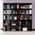 亿宸贵苏 五层板式书柜书架 自由组合书橱置物储物柜子(黑胡桃色 A+D款 长140厘米)第4张高清大图