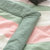 法莉雅家纺水洗棉夏被简约单人双人空调被学生薄被子XM(粉绿条纹 200x230cm)第2张高清大图