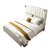 SKYMI 后现代主卧1.5/1.8米轻奢床港式双人床婚床卧室家具(米白色1.5米 单床)第5张高清大图