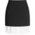 七格格 2017春装新款 短款纯色双层高腰时尚铅笔裙半身裙 女X977(黑色 XL)第5张高清大图