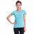 上衣女短袖夏季宽松瑜伽T恤训练跑步衣服运动套装专业健身服(天蓝色 M)第3张高清大图