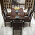 皮耐迪 新中式实木餐桌椅组合长方形桌子餐厅家用饭桌(一桌四椅 1.3m)第3张高清大图