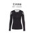 TITIKA瑜伽服时尚运动t恤女长袖四面弹透气薄款跑步运动罩衫上衣69053(黑色 XS)第2张高清大图