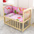 竹咏汇  实木婴儿床 宝宝摇篮床 小摇床儿童床可变书桌(3)第5张高清大图