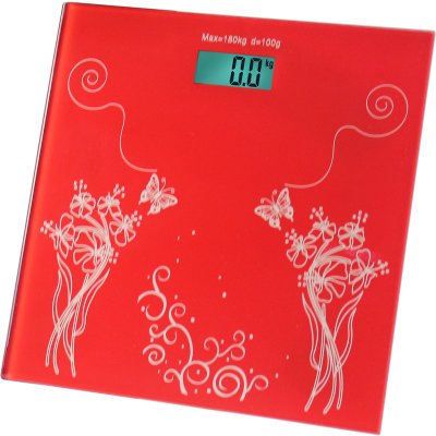 【销量王】创悦（CREAJOY）彩色丝印人体健康电子秤(红色)CY-9107(电子称，体重秤，精准电子秤人体秤，体重称，体重计健康秤，人体秤，体重计）