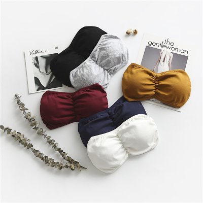 无肩带美背抹胸式文胸打底无带内衣女学生少女