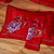 南极人 臻品婚庆结婚大红提花贡缎四件套床上用品婚庆礼品(皇家之遵 1.8m（6英尺）床)第5张高清大图