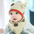 春秋季新生儿帽子胎帽婴儿帽子0-3-6-12个月小孩男女童宝宝棉帽冬(大红)第3张高清大图