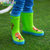 儿童雨鞋韩国新款儿童防水环保儿童雨靴宝宝雨鞋卡通雨鞋防滑雨靴(绿色 31码（内长20.6cm))第5张高清大图