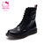 Daphne/达芙妮靴子新款时尚亮色个性时尚舒适靴马丁靴1014605716(白色 38)第2张高清大图
