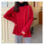 麻花针织衫女2022春季新款韩版网红宽松森系套头毛衣外套2423(红色 均码)第2张高清大图