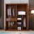 恒兴达 胡桃木实木衣柜现代中式对开门卧室简约衣柜衣橱(胡桃色)第3张高清大图