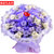 卡通花束 11只钻石泰迪熊 公仔娃娃玫瑰花束 女生生日礼物(紫色（圆形）)第2张高清大图