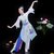 XJ1809古典舞演出服女2021新款飘逸中国风扇子舞蹈套装现代秧歌服装成人XJ1809(蓝色XL)第4张高清大图