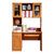 亚格林 中式 书房台式电脑 带书柜书架组合家用多功能实木书桌(海棠色)第5张高清大图