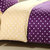 闺之恋家纺 纯棉活性波点四件套 波点双拼四件套 床笠款 适用于1.8米床(深紫驼色 2.2米被套款)第3张高清大图