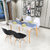 TIMI 现代简约餐桌椅 北欧餐桌 小户型餐桌椅组合 家用饭桌 商用洽谈桌椅(白色伊姆斯 1.4米餐桌+4把伊姆斯椅子)第2张高清大图