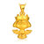 喜福龙 黄金吊坠 足金 3D硬金工艺皇冠天使宝宝吊坠(约1.52克)第3张高清大图