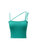 运动内衣女防震健身文胸细肩带美背定型瑜伽服背心吊带上衣含胸垫(XL 森林绿)第5张高清大图