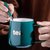 创意陶瓷杯 马克杯 咖啡杯水杯带盖勺子礼盒套装定制礼品广告LOGOkb6(星星军绿色+瓷盖+专属勺)第4张高清大图