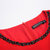 名师路2017春季新款名媛优雅时尚上衣圆领钉珠五分袖修身衬衫女(红色 XL)第4张高清大图
