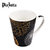 Plazotta 时尚随意马克杯 情侣水杯大陶瓷杯创意办公咖啡杯 01296 01297(黑色)第5张高清大图