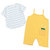 韩都衣舍童装2018年夏装新款韩版婴幼儿男宝宝短袖套装HJ8280茼(100/52 黄色)第5张高清大图