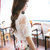 Mistletoe碎花夏季新款女装韩版印花连衣裙F6641(白色 XL)第4张高清大图