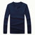 男士长袖t恤打底衫秋季潮流 韩版修身棉纯色男式秋衣(蓝色 XL)第4张高清大图