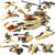 【彼优比】军事积木战舰航母模型儿童塑料拼装玩具男孩5-6-10岁以上13013(8盒装 军事战舰)第5张高清大图