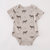 Petitkami2021夏季儿童婴儿新款男女宝斑马印花连体哈皮爬服内衣(73 斑鸠灰色)第2张高清大图