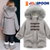 韩国童装Jelispoon2018冬季新款女童公主保暖外套(105 灰色)第5张高清大图