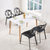TIMI天米 现代简约餐桌椅 北欧几何椅组合 可叠加椅子组合 创意椅子餐厅家具(白色 1.2米餐桌+4把白色椅子)第4张高清大图