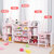 儿童玩具收纳架幼儿园宝宝整理架书柜大容量多层置物架卡通绘本架(三层组合一（雾绿） 默认版本)第3张高清大图