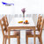 天米 TIMI 日式白橡实木餐桌椅 1.2米1.4米餐厅饭桌组合(原木色 1.2米+4把高背椅子)第4张高清大图