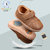 婴儿学步鞋软底1岁12个月男女宝宝牛皮透气防滑室内地板春秋款(内长14cm 棕色)第3张高清大图
