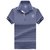 莱诗伯特   新款夏季男士短袖t恤色织条纹翻领中青年体恤衫LB8083(浅蓝色 180/XL)第2张高清大图