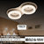 东联LED客厅灯吸顶灯长方形圆形卧室灯具大厅创意后现代简约灯饰(白色 暖白光18W/圆2头)第5张高清大图