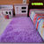 床边地毯椭圆形现代简约卧室垫客厅家用房间可爱美少女公主粉地毯(长毛浅紫色)第3张高清大图