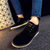 洛尚LSF32 春夏季新款英伦潮流运动鞋男士潮鞋低帮系带休闲鞋(黑色)第2张高清大图