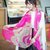 韩版时尚女士围巾抽象豹纹超大围巾披肩百搭气质围巾(黑色)第2张高清大图