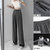西装裤女夏2021新款高腰垂感显瘦薄款阔腿裤(白色【常规】 XL【119-130斤左右】)第4张高清大图