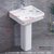 俊采云JCY-1卫生间陶瓷洗手盆方形立柱盆 盆+柱+下水2件套（单位：件）(默认)第5张高清大图