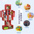 亿宸贵苏儿童机器人书架创意卡通玩具置物收纳架现代简约学生多层落地书柜(绿色)第3张高清大图
