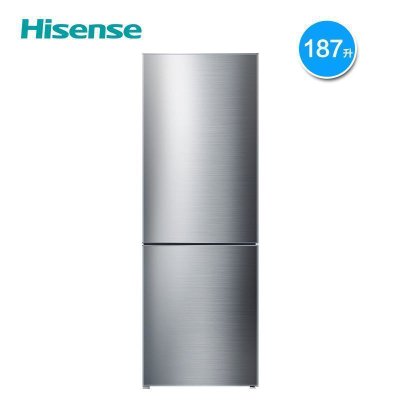 海信（Hisense）BCD-187F/Q 187升 双门冰箱 家用保鲜 7档调温 快速冷冻 温度自感应 静音节能 家用(流光银)