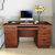 电脑桌原木色台式商务写字台老板办公桌卧室家用简约现代简易书桌(电脑桌DNZ031(1.2米）)第2张高清大图