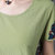 VEGININA  短袖T恤女宽松印花拼接民族风上衣 2910(桔色 XXL)第4张高清大图