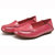 AICCO  春季新款牛皮豆豆鞋子舒适透气女鞋平底鞋夏季单鞋鞋子139-1(梅红 38)第4张高清大图